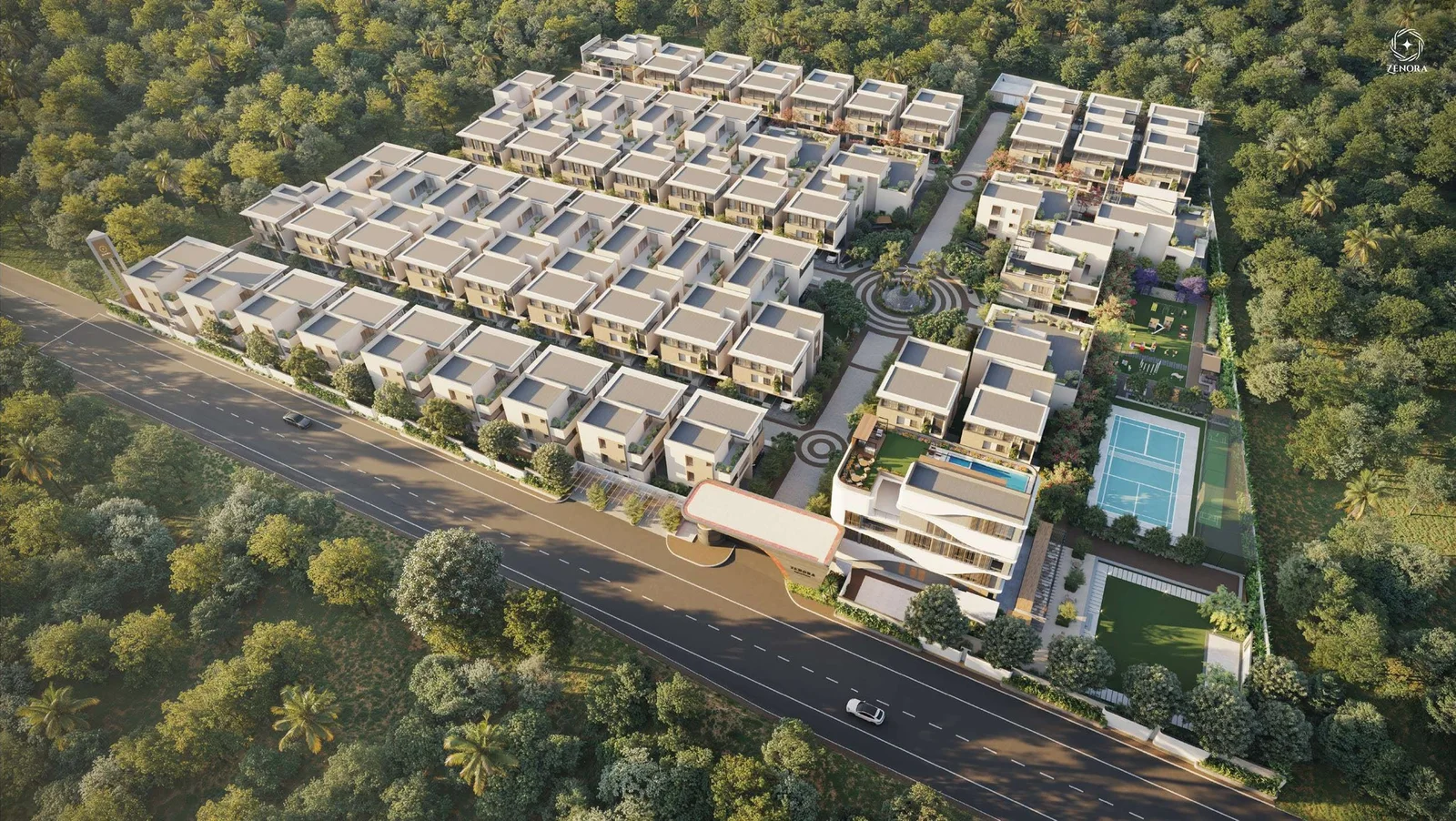 Aerial view of the Kingsland masterplan